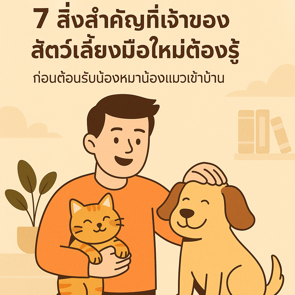 7 สิ่งสำคัญที่เจ้าของสัตว์เลี้ยงมือใหม่ต้องรู้ ก่อนต้อนรับน้องหมาน้องแมวเข้าบ้านอย่างอบอุ่น